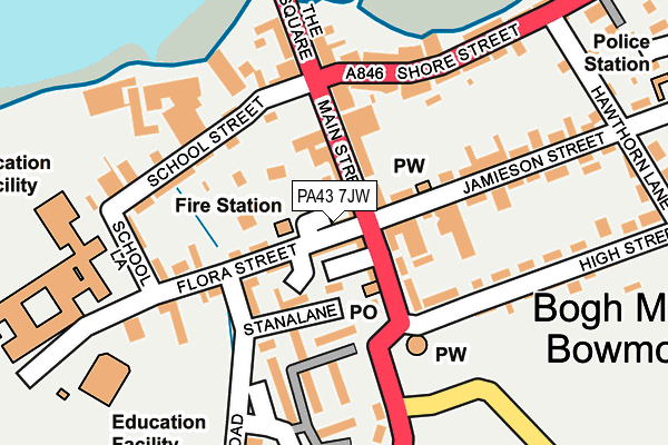 PA43 7JW map - OS OpenMap – Local (Ordnance Survey) PA43 7JW map - OS OpenMap – Local (Ordnance Survey)