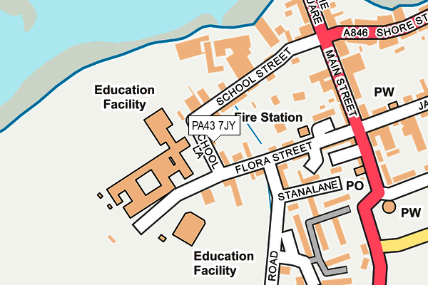 PA43 7JY map - OS OpenMap – Local (Ordnance Survey) PA43 7JY map - OS OpenMap – Local (Ordnance Survey)