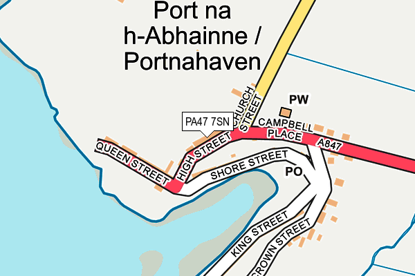 PA47 7SN map - OS OpenMap – Local (Ordnance Survey) PA47 7SN map - OS OpenMap – Local (Ordnance Survey)