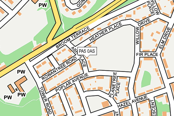PA5 0AS map - OS OpenMap – Local (Ordnance Survey) PA5 0AS map - OS OpenMap – Local (Ordnance Survey)