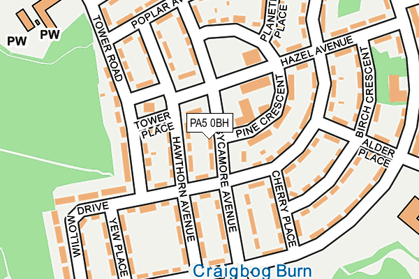 PA5 0BH map - OS OpenMap – Local (Ordnance Survey) PA5 0BH map - OS OpenMap – Local (Ordnance Survey)