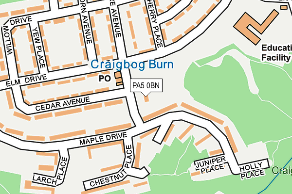 PA5 0BN map - OS OpenMap – Local (Ordnance Survey) PA5 0BN map - OS OpenMap – Local (Ordnance Survey)