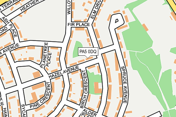 PA5 0DQ map - OS OpenMap – Local (Ordnance Survey)