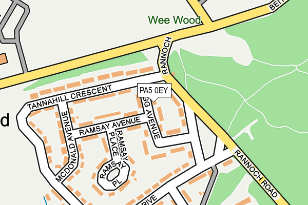 PA5 0EY map - OS OpenMap – Local (Ordnance Survey) PA5 0EY map - OS OpenMap – Local (Ordnance Survey)