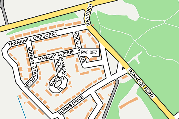 PA5 0EZ map - OS OpenMap – Local (Ordnance Survey) PA5 0EZ map - OS OpenMap – Local (Ordnance Survey)