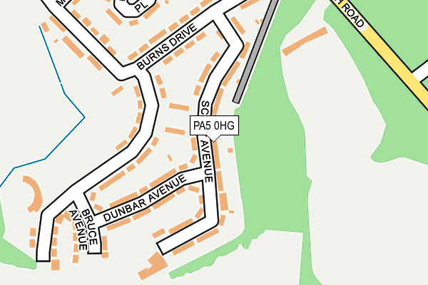 PA5 0HG map - OS OpenMap – Local (Ordnance Survey) PA5 0HG map - OS OpenMap – Local (Ordnance Survey)