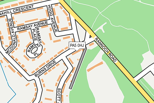 PA5 0HJ map - OS OpenMap – Local (Ordnance Survey) PA5 0HJ map - OS OpenMap – Local (Ordnance Survey)