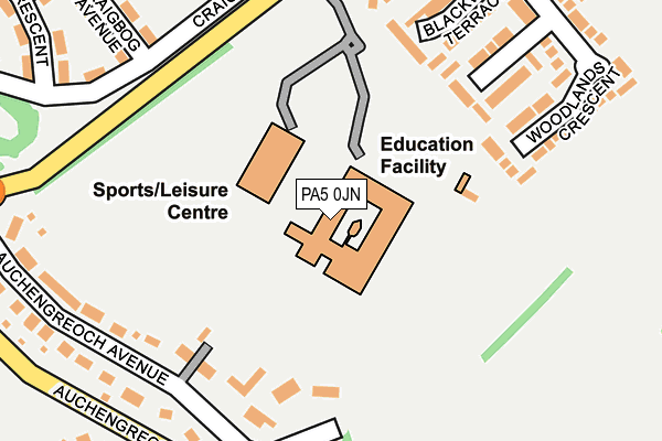 PA5 0JN map - OS OpenMap – Local (Ordnance Survey)