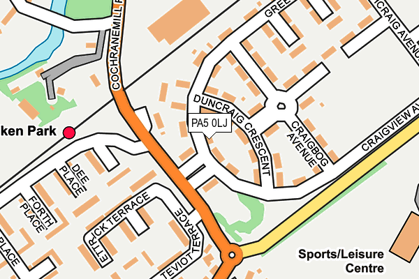 PA5 0LJ map - OS OpenMap – Local (Ordnance Survey) PA5 0LJ map - OS OpenMap – Local (Ordnance Survey)