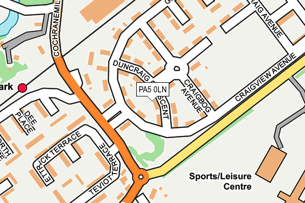 PA5 0LN map - OS OpenMap – Local (Ordnance Survey)