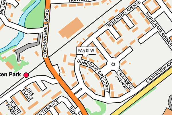 PA5 0LW map - OS OpenMap – Local (Ordnance Survey) PA5 0LW map - OS OpenMap – Local (Ordnance Survey)