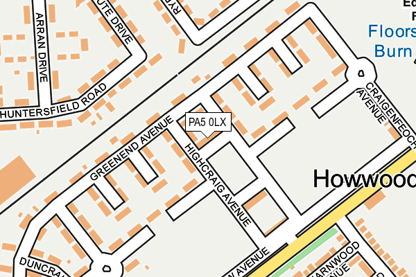PA5 0LX map - OS OpenMap – Local (Ordnance Survey) PA5 0LX map - OS OpenMap – Local (Ordnance Survey)