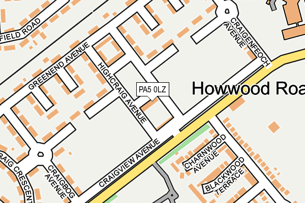 PA5 0LZ map - OS OpenMap – Local (Ordnance Survey) PA5 0LZ map - OS OpenMap – Local (Ordnance Survey)
