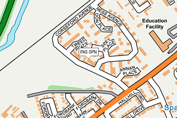 PA5 0PN map - OS OpenMap – Local (Ordnance Survey) PA5 0PN map - OS OpenMap – Local (Ordnance Survey)