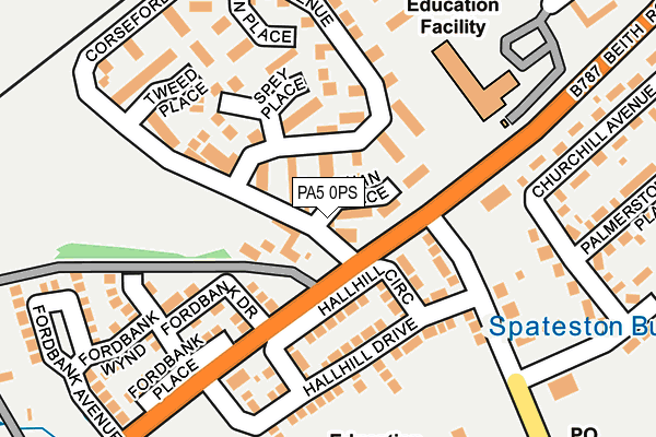 PA5 0PS map - OS OpenMap – Local (Ordnance Survey) PA5 0PS map - OS OpenMap – Local (Ordnance Survey)