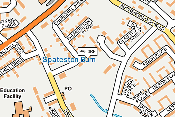 PA5 0RE map - OS OpenMap – Local (Ordnance Survey) PA5 0RE map - OS OpenMap – Local (Ordnance Survey)