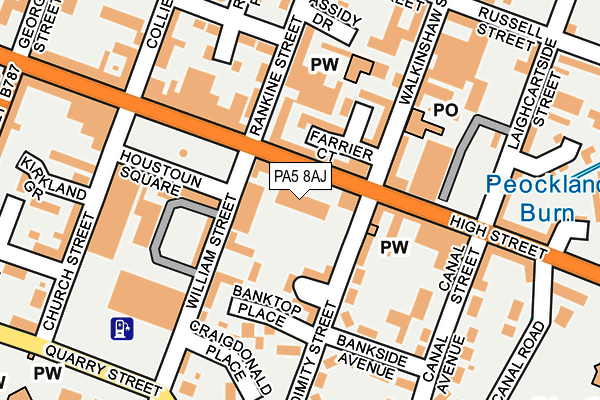 PA5 8AJ map - OS OpenMap – Local (Ordnance Survey) PA5 8AJ map - OS OpenMap – Local (Ordnance Survey)