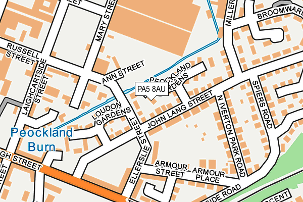 PA5 8AU map - OS OpenMap – Local (Ordnance Survey) PA5 8AU map - OS OpenMap – Local (Ordnance Survey)