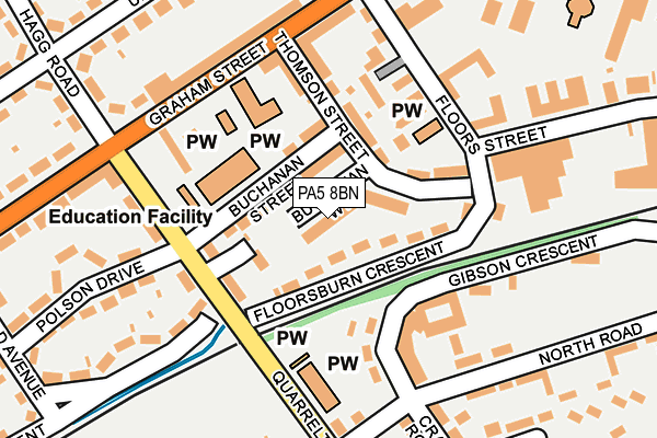 PA5 8BN map - OS OpenMap – Local (Ordnance Survey) PA5 8BN map - OS OpenMap – Local (Ordnance Survey)