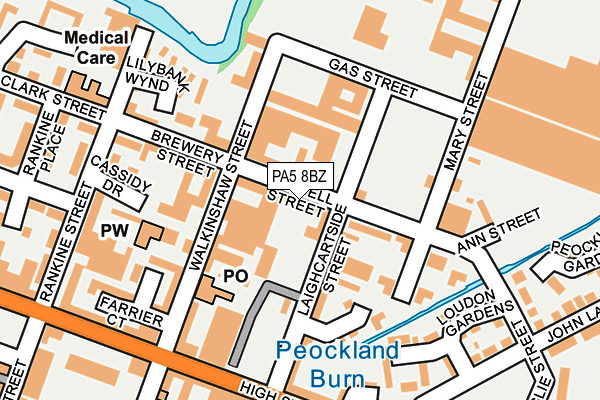 PA5 8BZ map - OS OpenMap – Local (Ordnance Survey) PA5 8BZ map - OS OpenMap – Local (Ordnance Survey)