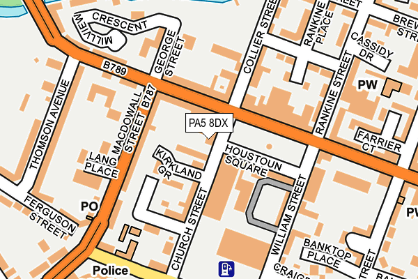 PA5 8DX map - OS OpenMap – Local (Ordnance Survey) PA5 8DX map - OS OpenMap – Local (Ordnance Survey)