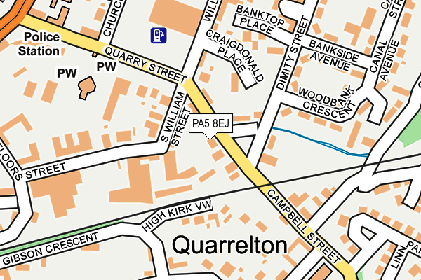 PA5 8EJ map - OS OpenMap – Local (Ordnance Survey) PA5 8EJ map - OS OpenMap – Local (Ordnance Survey)