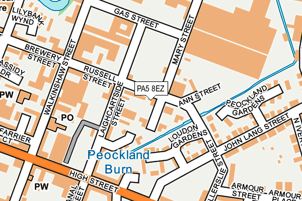 PA5 8EZ map - OS OpenMap – Local (Ordnance Survey) PA5 8EZ map - OS OpenMap – Local (Ordnance Survey)