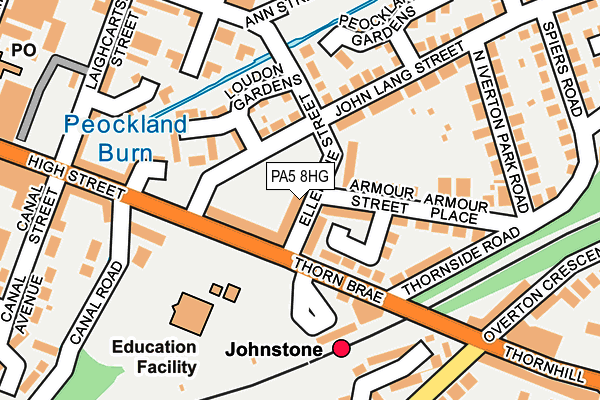 PA5 8HG map - OS OpenMap – Local (Ordnance Survey) PA5 8HG map - OS OpenMap – Local (Ordnance Survey)