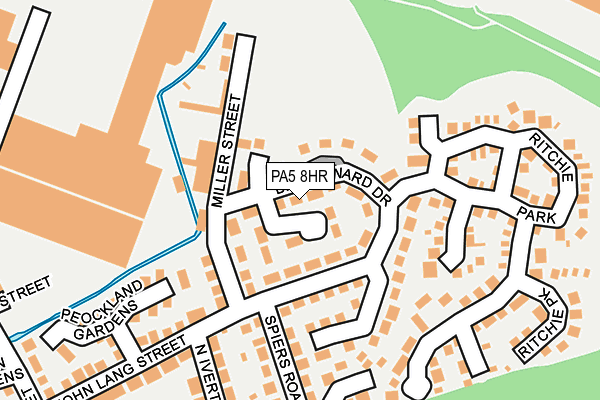 PA5 8HR map - OS OpenMap – Local (Ordnance Survey) PA5 8HR map - OS OpenMap – Local (Ordnance Survey)