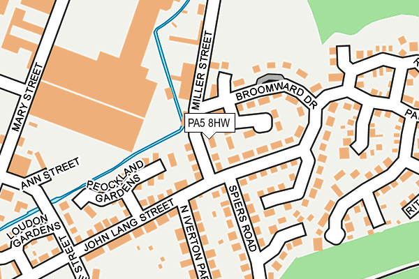 PA5 8HW map - OS OpenMap – Local (Ordnance Survey) PA5 8HW map - OS OpenMap – Local (Ordnance Survey)