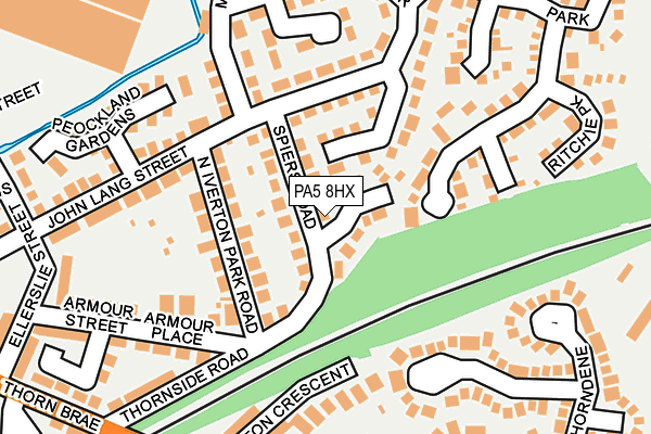 PA5 8HX map - OS OpenMap – Local (Ordnance Survey) PA5 8HX map - OS OpenMap – Local (Ordnance Survey)