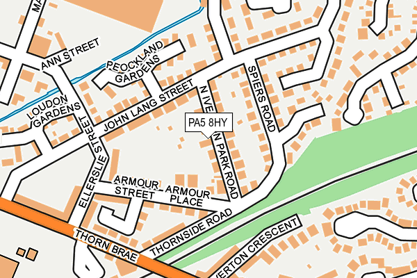 PA5 8HY map - OS OpenMap – Local (Ordnance Survey) PA5 8HY map - OS OpenMap – Local (Ordnance Survey)