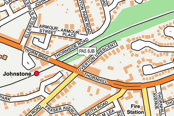 PA5 8JB map - OS OpenMap – Local (Ordnance Survey) PA5 8JB map - OS OpenMap – Local (Ordnance Survey)