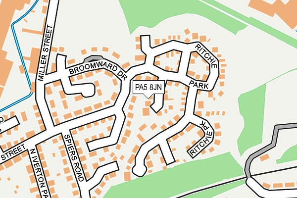 PA5 8JN map - OS OpenMap – Local (Ordnance Survey) PA5 8JN map - OS OpenMap – Local (Ordnance Survey)