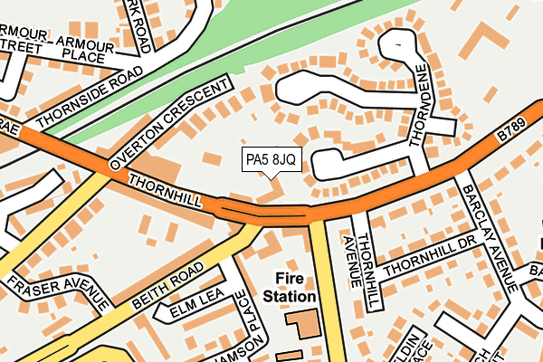 PA5 8JQ map - OS OpenMap – Local (Ordnance Survey) PA5 8JQ map - OS OpenMap – Local (Ordnance Survey)
