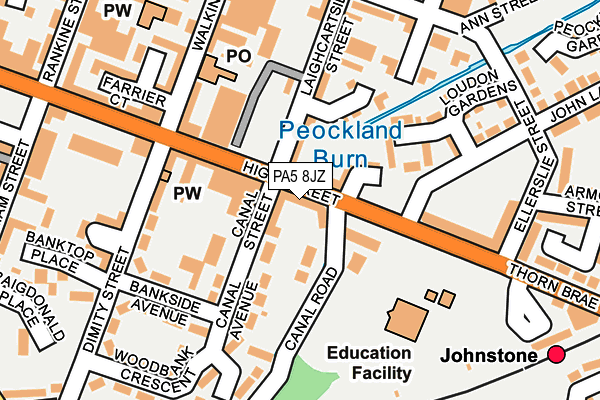 PA5 8JZ map - OS OpenMap – Local (Ordnance Survey) PA5 8JZ map - OS OpenMap – Local (Ordnance Survey)