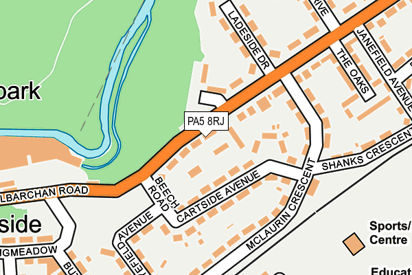 PA5 8RJ map - OS OpenMap – Local (Ordnance Survey) PA5 8RJ map - OS OpenMap – Local (Ordnance Survey)
