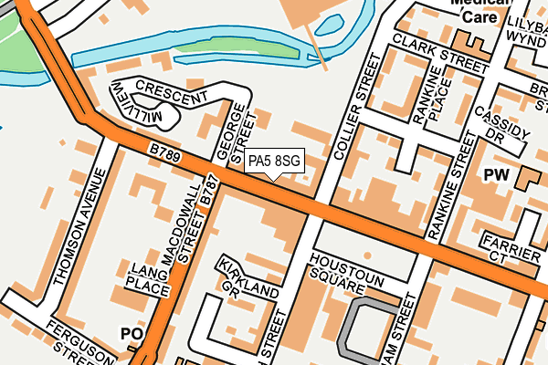 PA5 8SG map - OS OpenMap – Local (Ordnance Survey) PA5 8SG map - OS OpenMap – Local (Ordnance Survey)