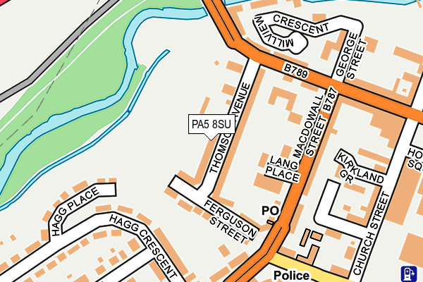 PA5 8SU map - OS OpenMap – Local (Ordnance Survey) PA5 8SU map - OS OpenMap – Local (Ordnance Survey)