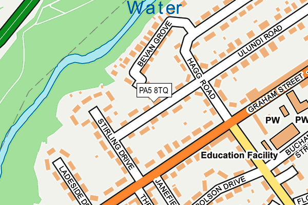 PA5 8TQ map - OS OpenMap – Local (Ordnance Survey) PA5 8TQ map - OS OpenMap – Local (Ordnance Survey)
