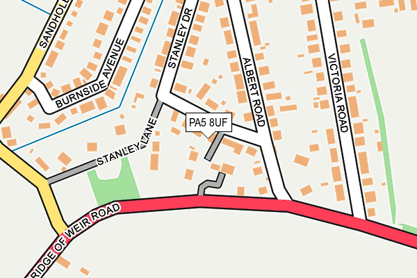 PA5 8UF map - OS OpenMap – Local (Ordnance Survey) PA5 8UF map - OS OpenMap – Local (Ordnance Survey)