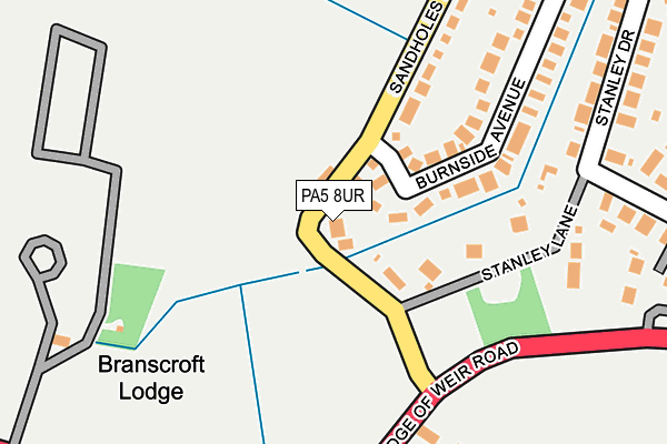 PA5 8UR map - OS OpenMap – Local (Ordnance Survey) PA5 8UR map - OS OpenMap – Local (Ordnance Survey)