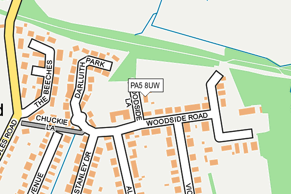 PA5 8UW map - OS OpenMap – Local (Ordnance Survey)