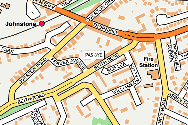 PA5 8YE map - OS OpenMap – Local (Ordnance Survey) PA5 8YE map - OS OpenMap – Local (Ordnance Survey)