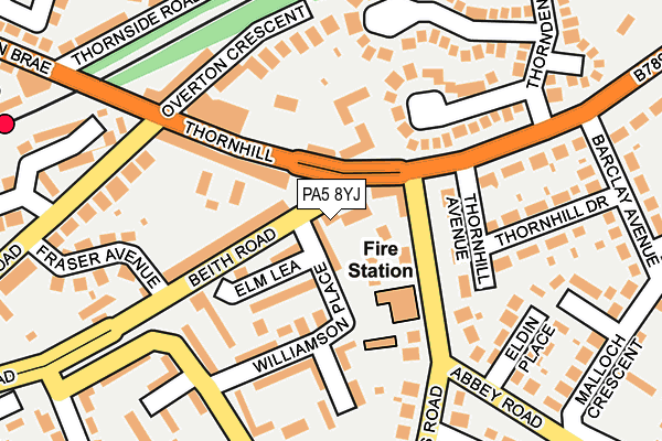 PA5 8YJ map - OS OpenMap – Local (Ordnance Survey) PA5 8YJ map - OS OpenMap – Local (Ordnance Survey)