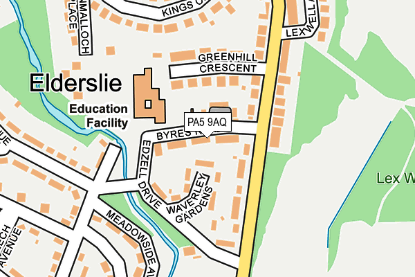 PA5 9AQ map - OS OpenMap – Local (Ordnance Survey) PA5 9AQ map - OS OpenMap – Local (Ordnance Survey)