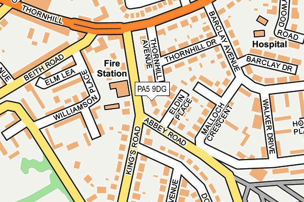 PA5 9DG map - OS OpenMap – Local (Ordnance Survey) PA5 9DG map - OS OpenMap – Local (Ordnance Survey)