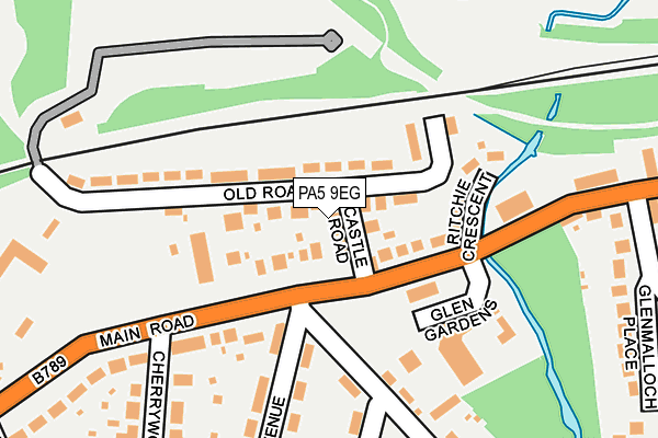 PA5 9EG map - OS OpenMap – Local (Ordnance Survey) PA5 9EG map - OS OpenMap – Local (Ordnance Survey)