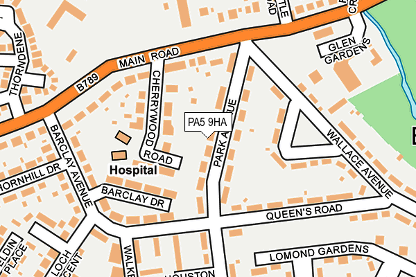 PA5 9HA map - OS OpenMap – Local (Ordnance Survey) PA5 9HA map - OS OpenMap – Local (Ordnance Survey)