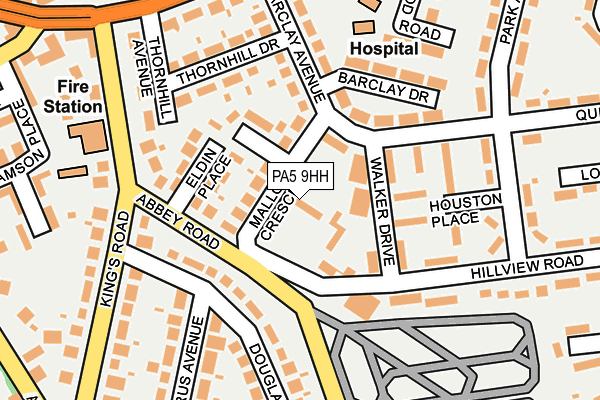 PA5 9HH map - OS OpenMap – Local (Ordnance Survey) PA5 9HH map - OS OpenMap – Local (Ordnance Survey)